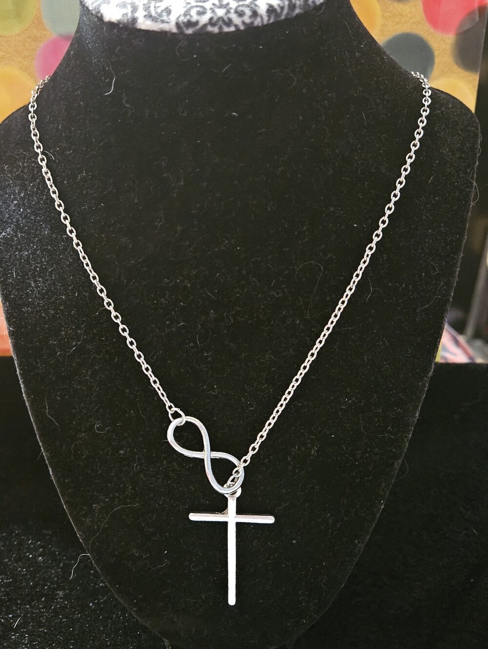 Silver Infinity Cross Necklace - Women Jewelry